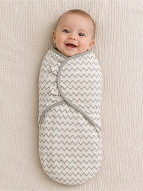 BUBLO Baby S/M 0-3M Sleep Sack Swaddle Thin Cotton Easy Closure…